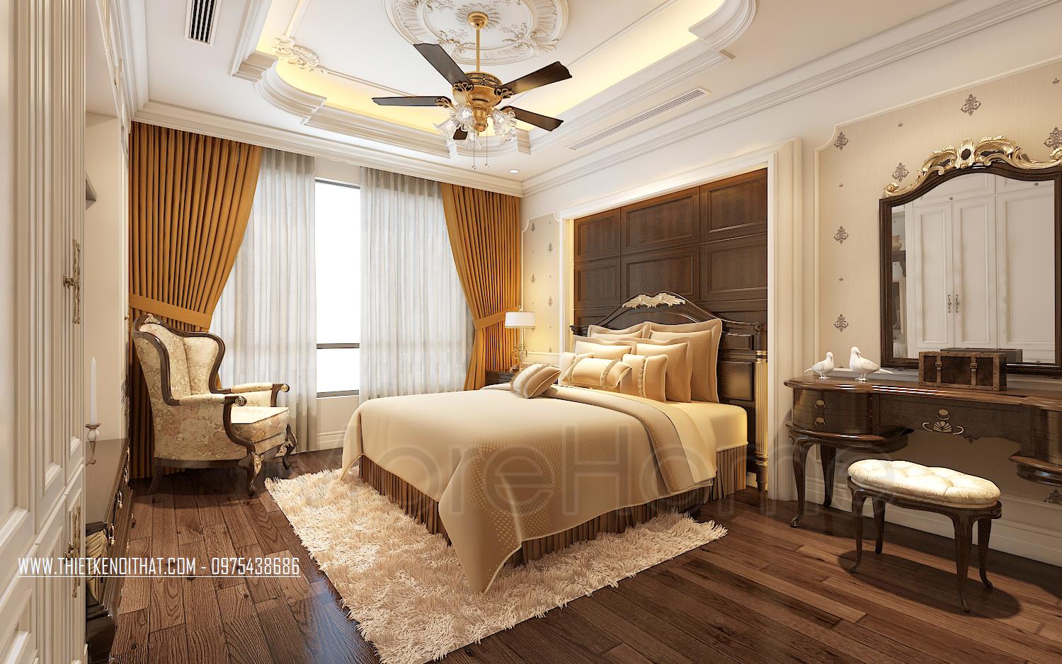 Thiết kế nội thất chung cư tân cổ điển thiet-ke-noi-that-ch...